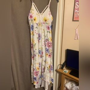Yummy brand floral high low hem tank style dress